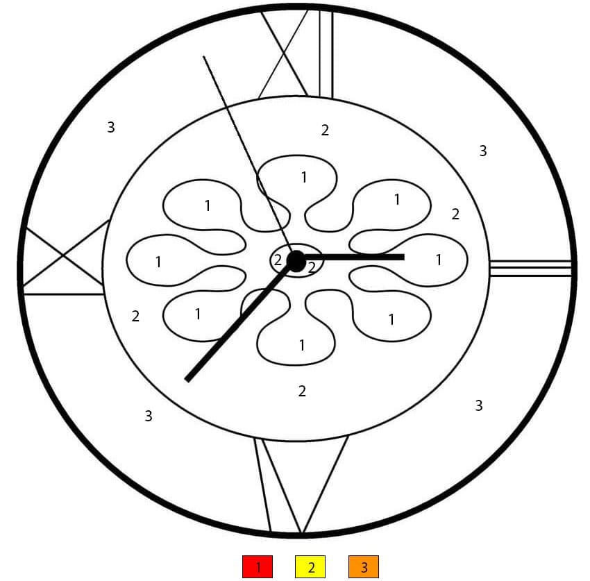 Easy Clock Color By Number
