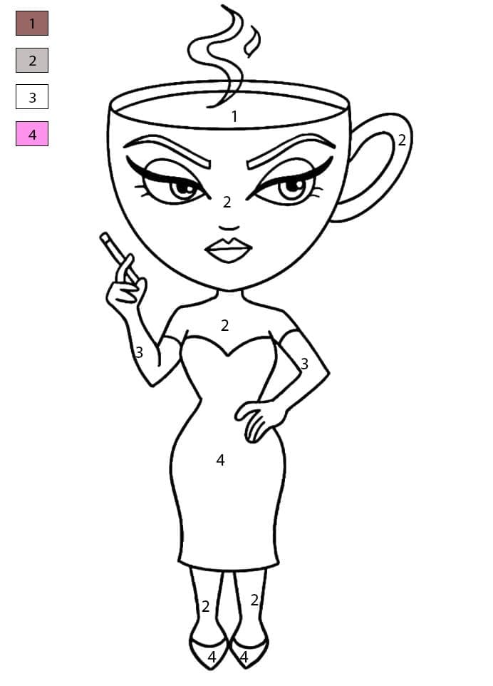 Espressona Signora from Italian Brainrot Color By Number