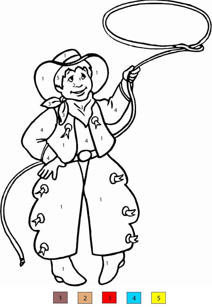 Happy Cowboy Color By Number