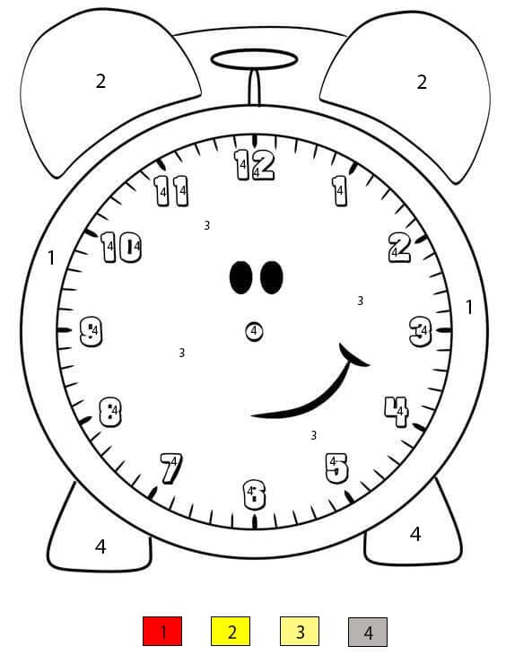 Laughing Clock Color By Number