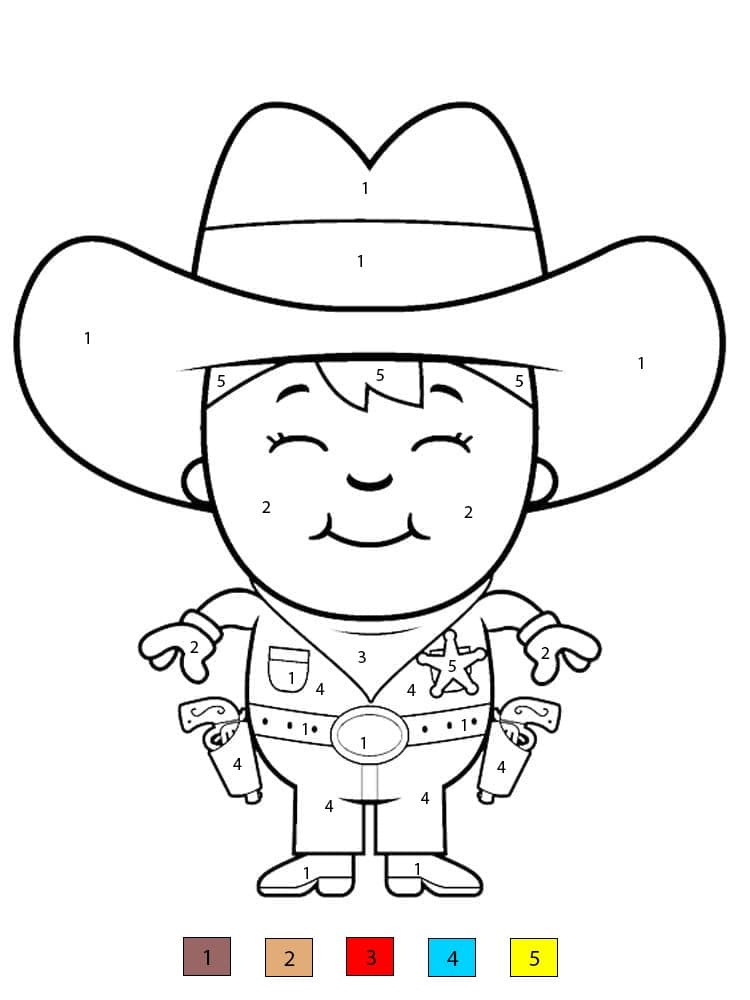 Little Cowboy Color By Number