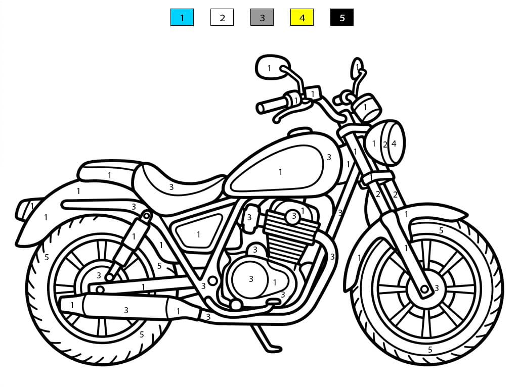 Motorcycle  Color By Number