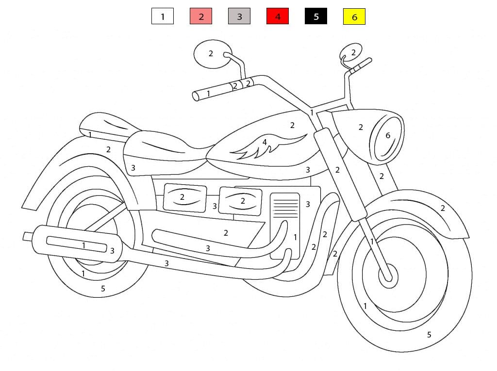 Nice Motorcycle Color By Number