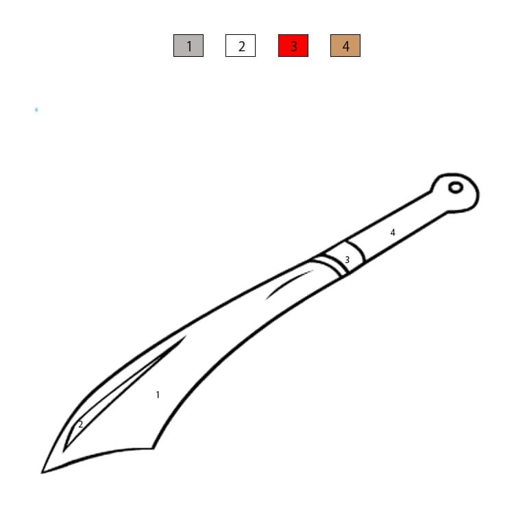 Nice Sword Color By Number