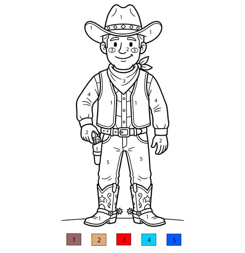 Cowboy Color By Number