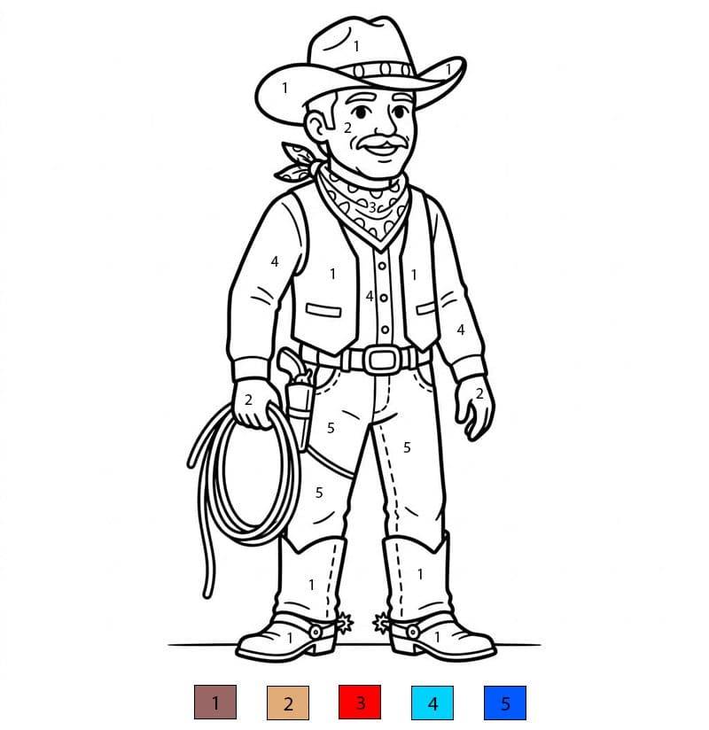 Old Cowboy Color By Number