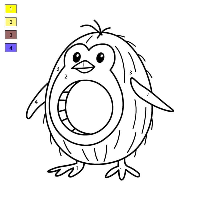 Penguino Cocosino from Italian Brainrot Color By Number