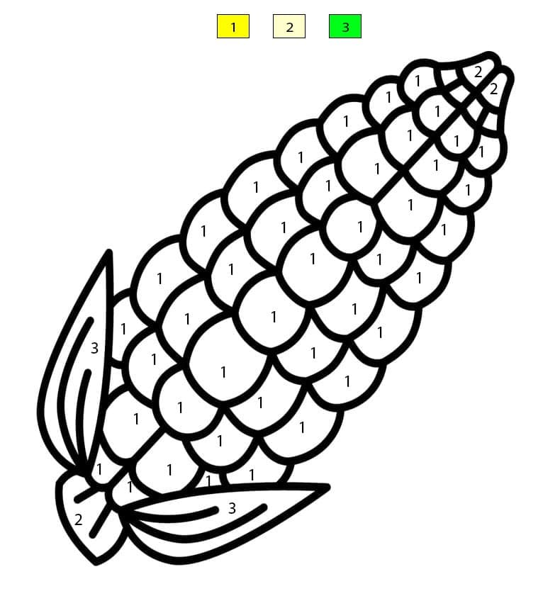 Pictures Cornmeal Color By Number