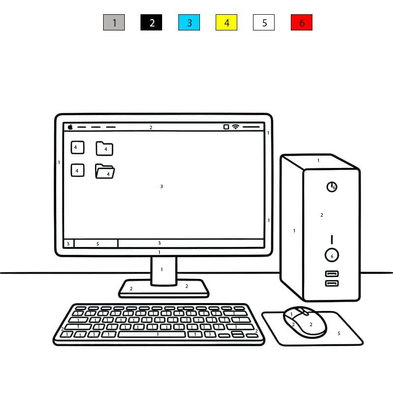 Print Computer Color By Number