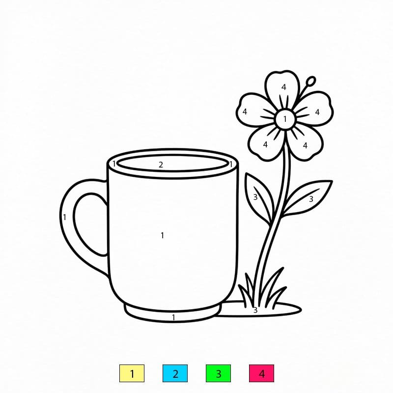 Print Cup Color By Number