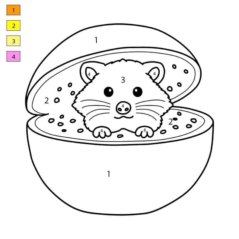Raccooni Watermelunni from Brainrot Color By Number