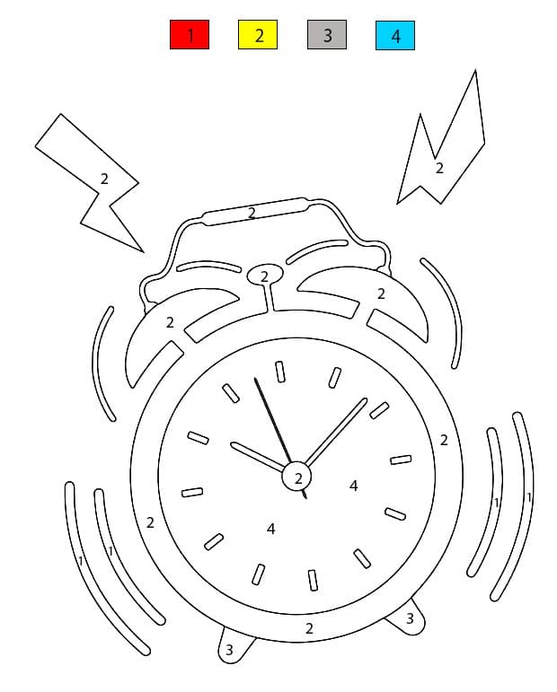 Ringing Alarm Clock Color By Number