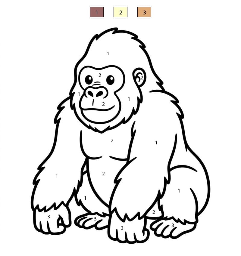 Gorilla  Color By Number