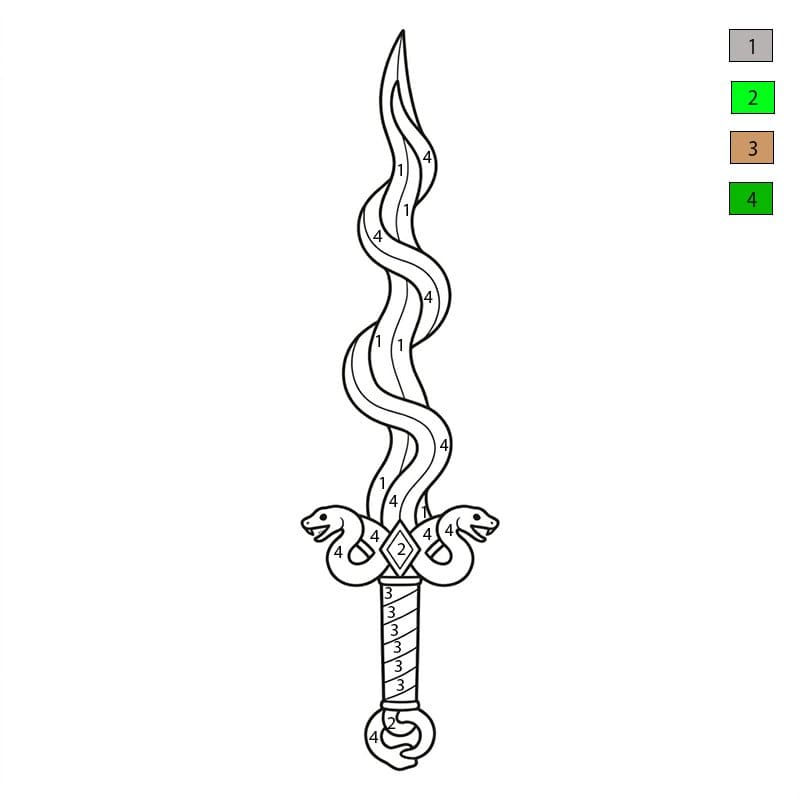Special Snakes Sword Color By Number