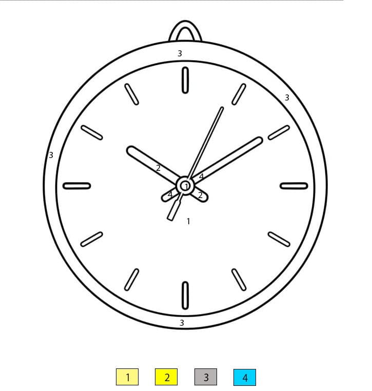Clock  Color By Number