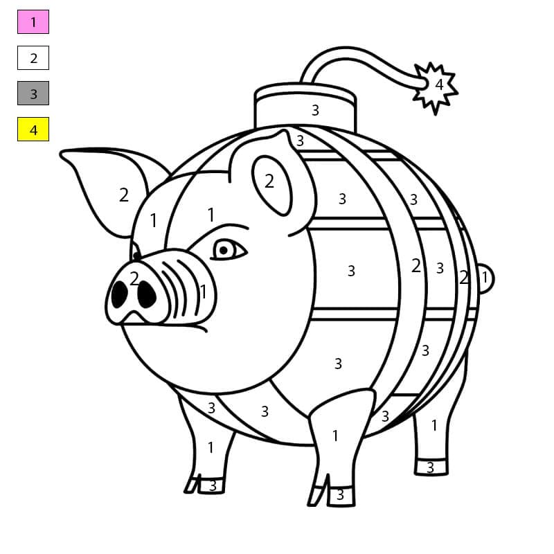 Svinino Bombondino from Italian Brainrot Color By Number