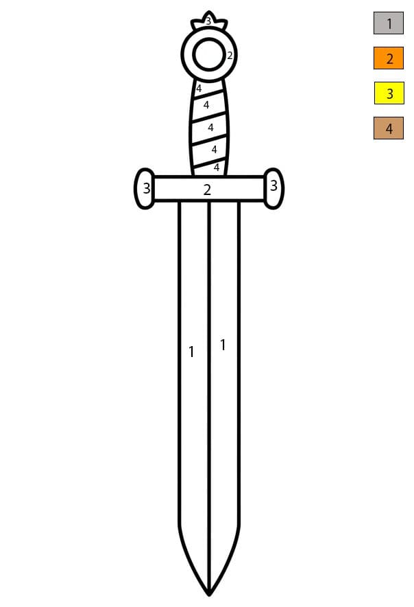 Sword Nice Color By Number