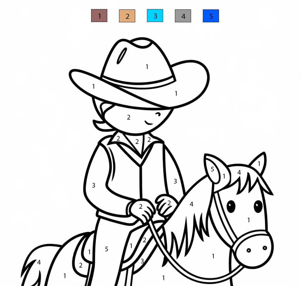 The Cowboy Color By Number