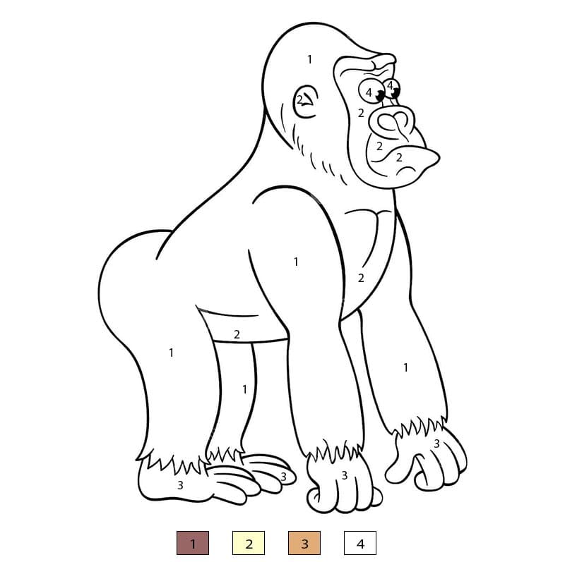 Ugly Gorilla Color By Number
