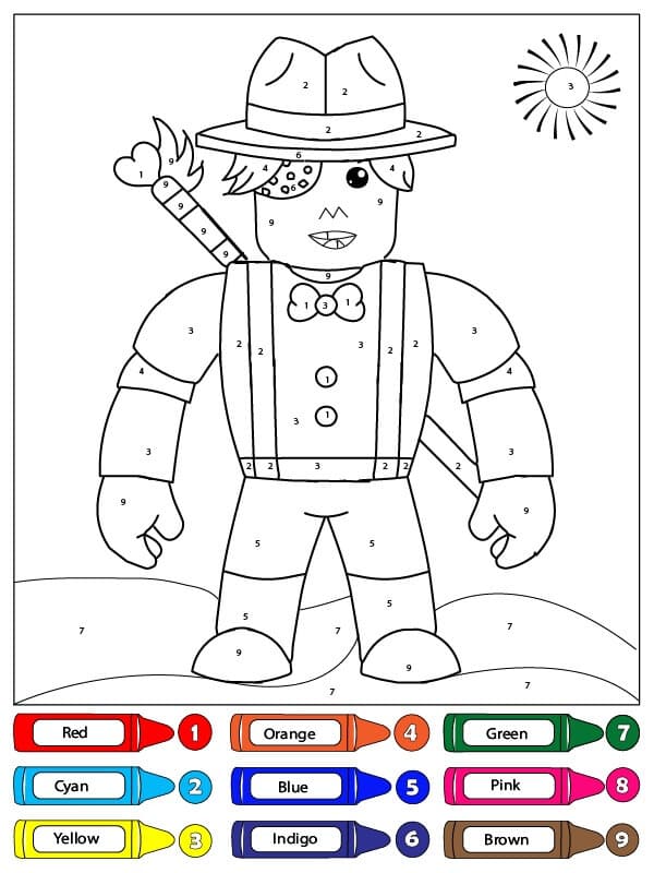 Roblox Cowboy Color By Number