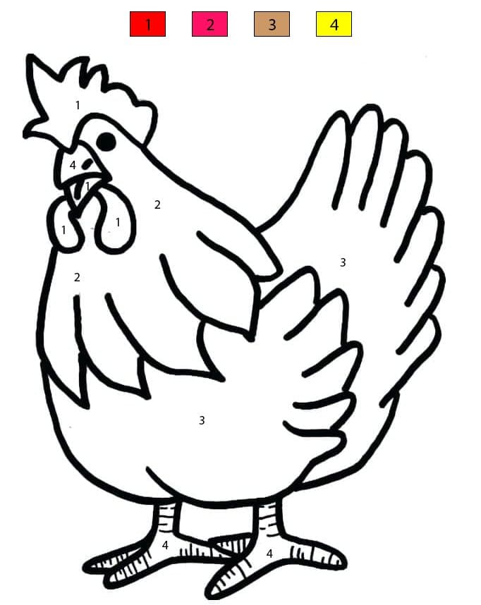 A Chicken Color By Number