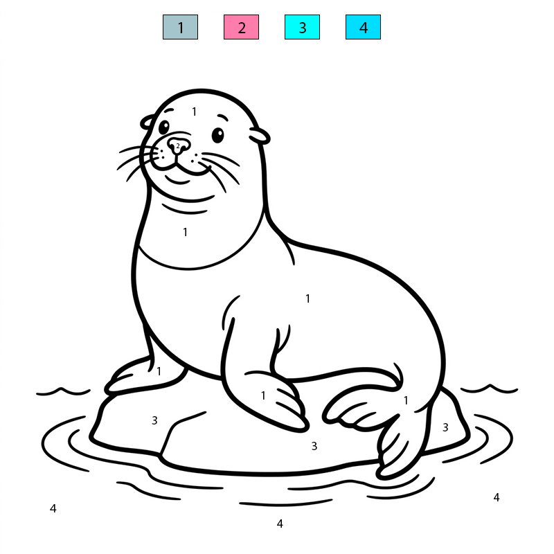Amazing Sea Lion Color By Number