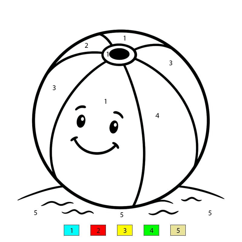 Beach Ball Nice Color By Number