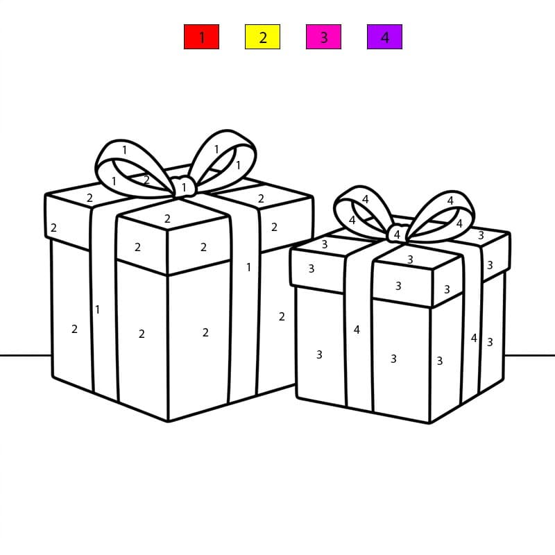 Big And Small Gift Color By Number