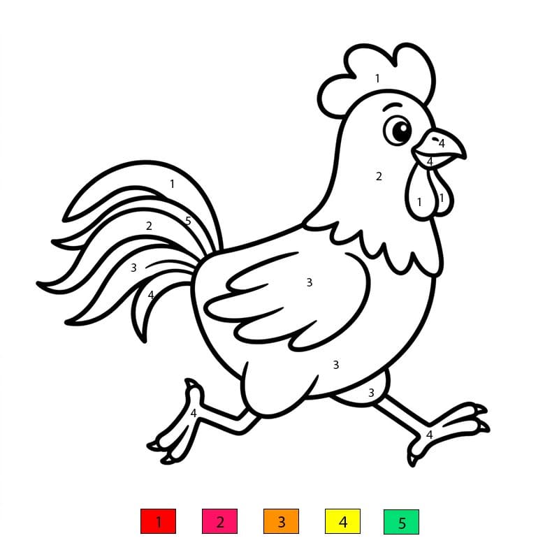 Chicken Running Color By Number