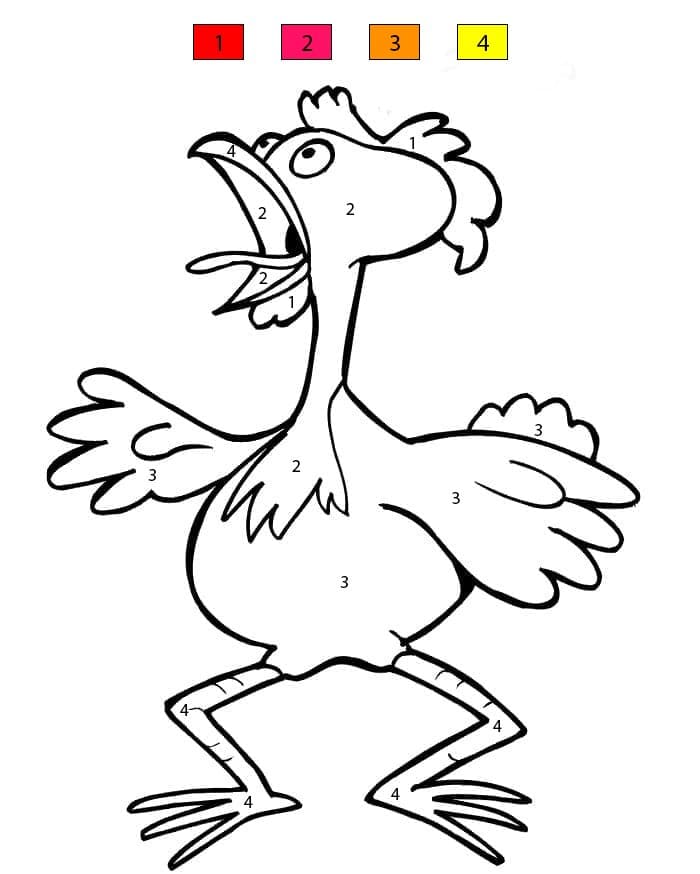 Crazy Chicken Color By Number