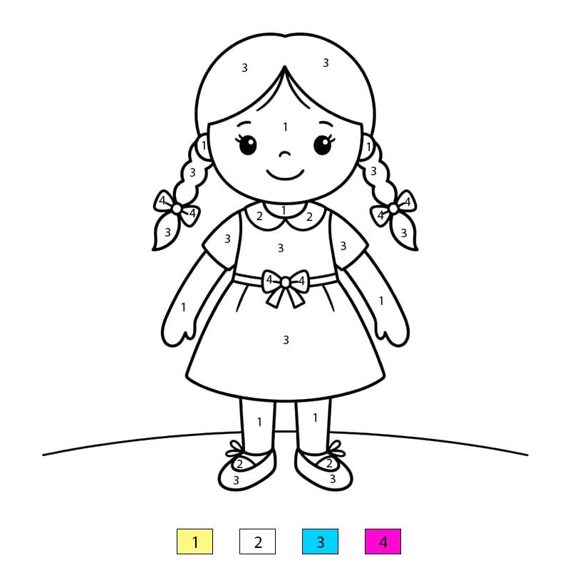 Draw Doll Color By Number