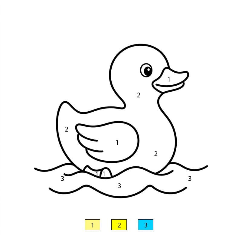 Duck Doll Color By Number