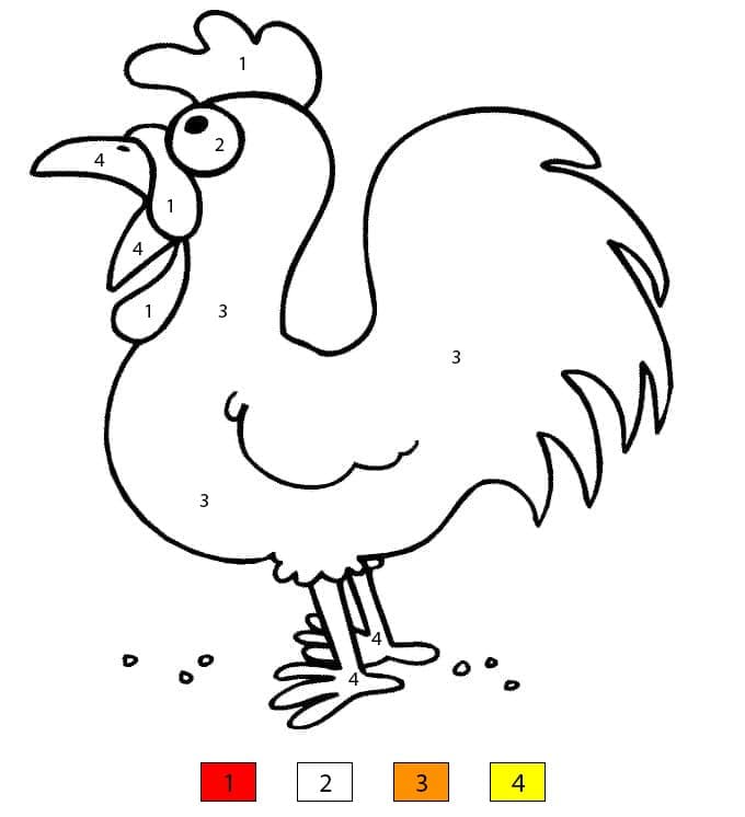 Free Chicken Color By Number