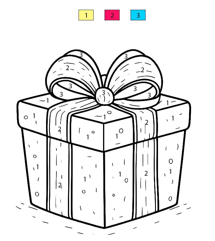 Free Printable Gift Color By Number