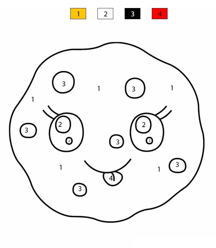 Kawaii Cookie Color By Number