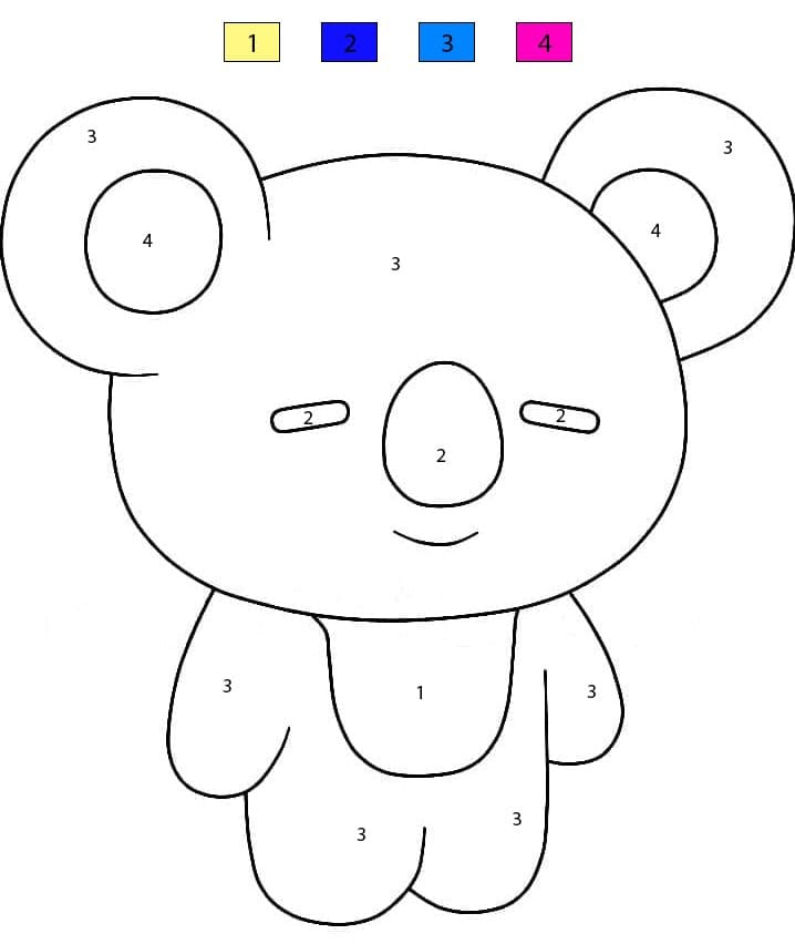 Kawaii Koya Color By Number