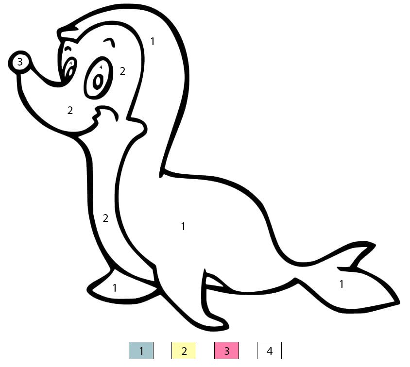 Little Sea Lion Color By Number