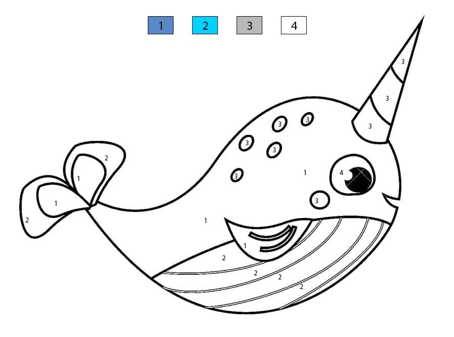 Narwhal Nice Color By Number