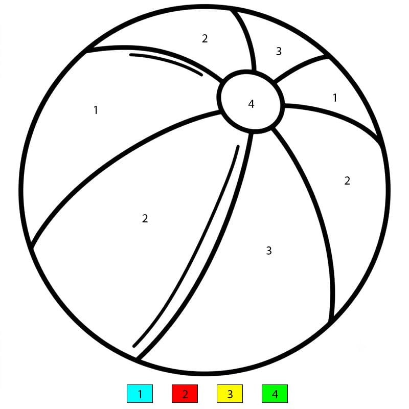 Normal Beach Ball Color By Number