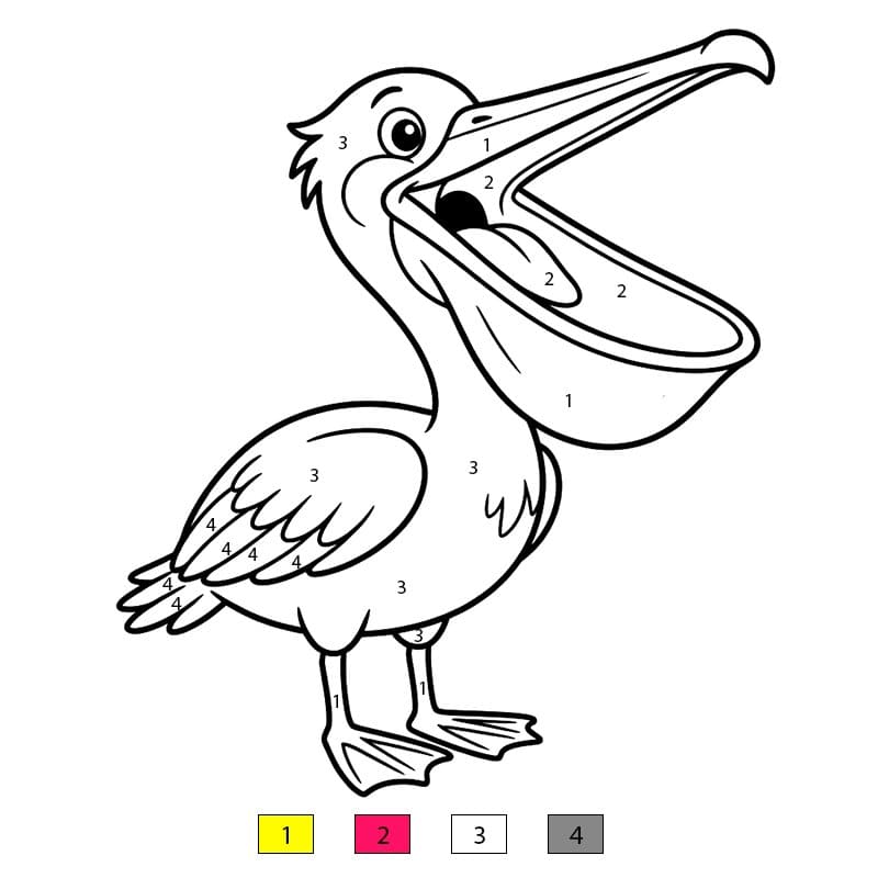 Pelican Funny Color By Number