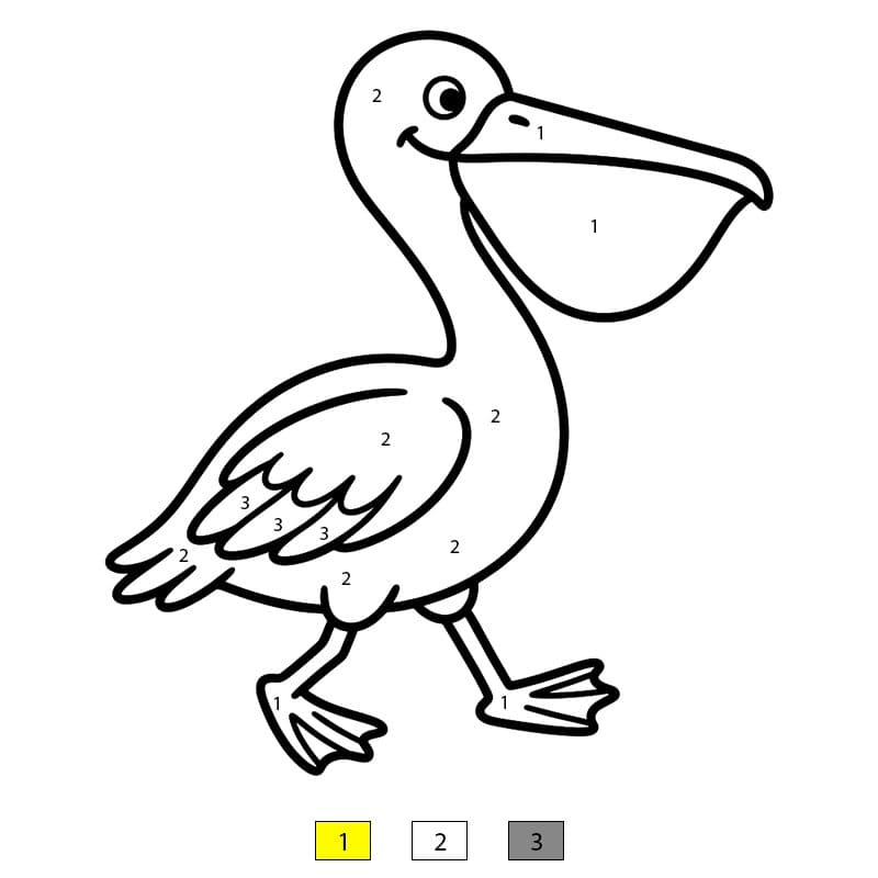 Pelican Color By Number