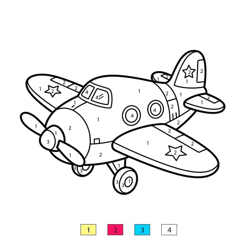 Plane Doll Color By Number