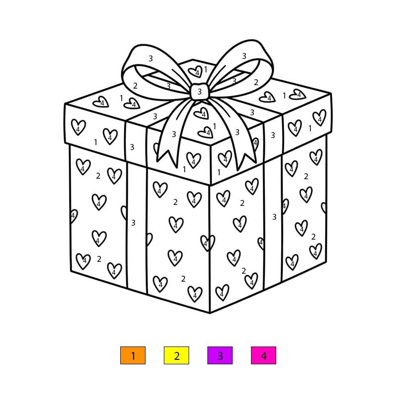 Printable Gift Color By Number