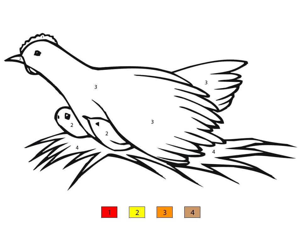 Printable Hen Color By Number