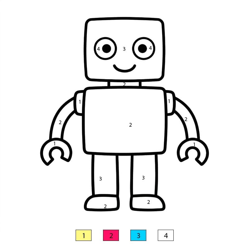 Robot Doll Color By Number