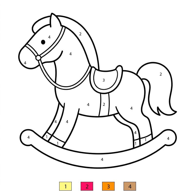Rocking Horse Color By Number