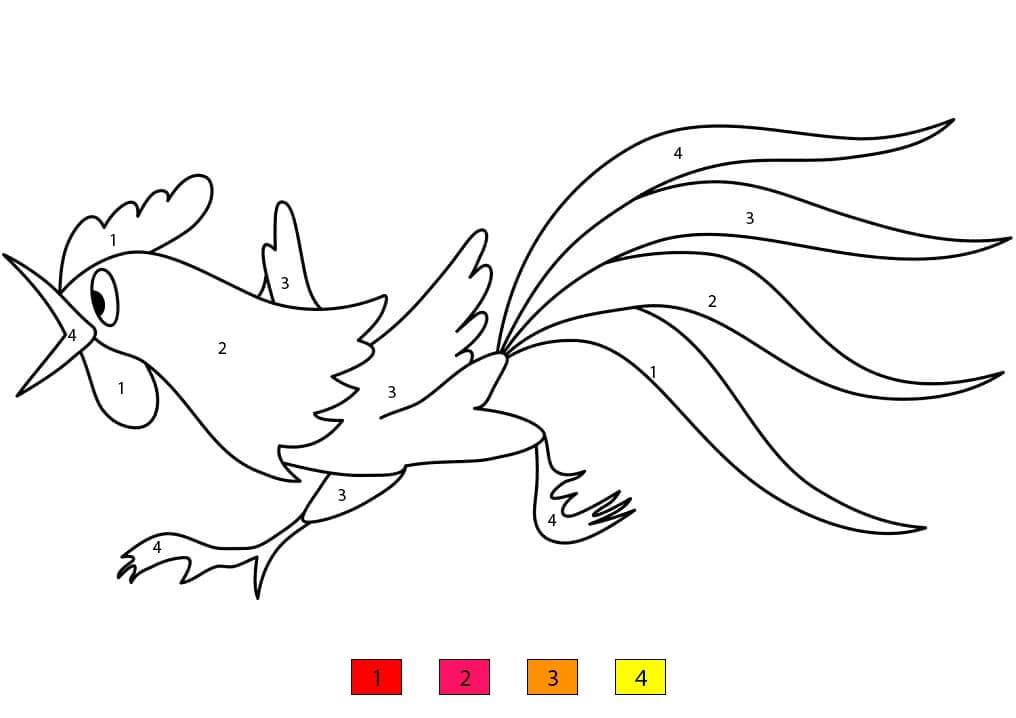 Running Rooster Color By Number