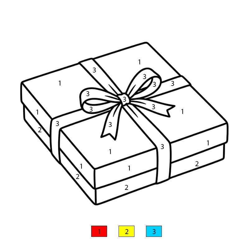 Simple Gift Color By Number