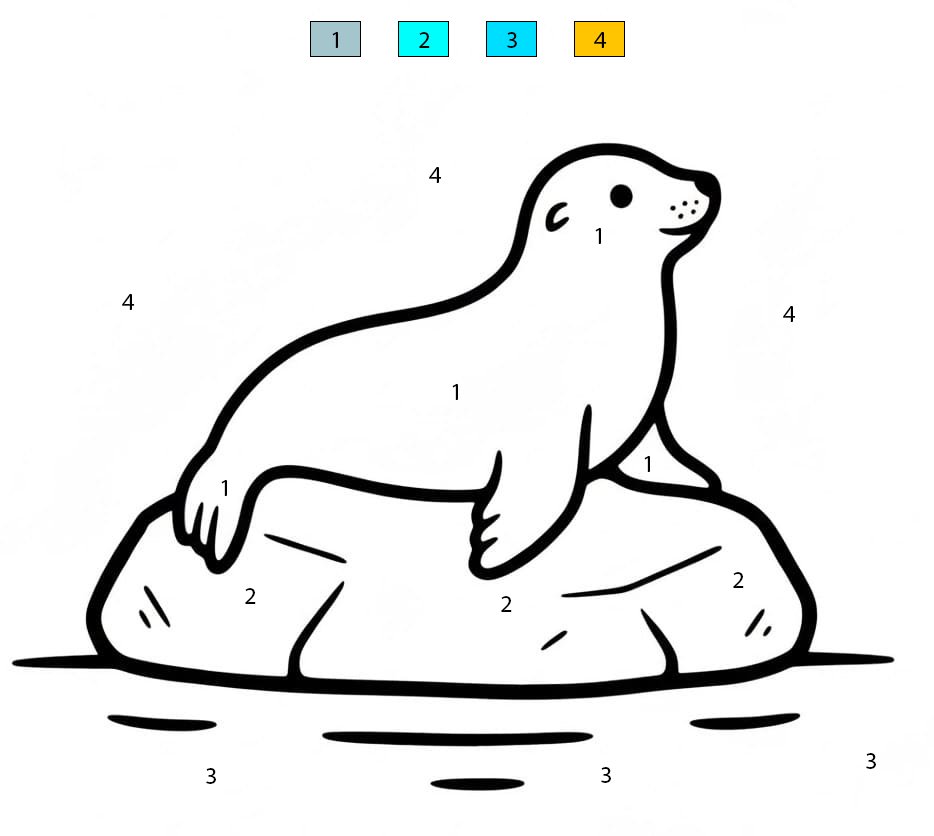 Sea Lion Color By Number
