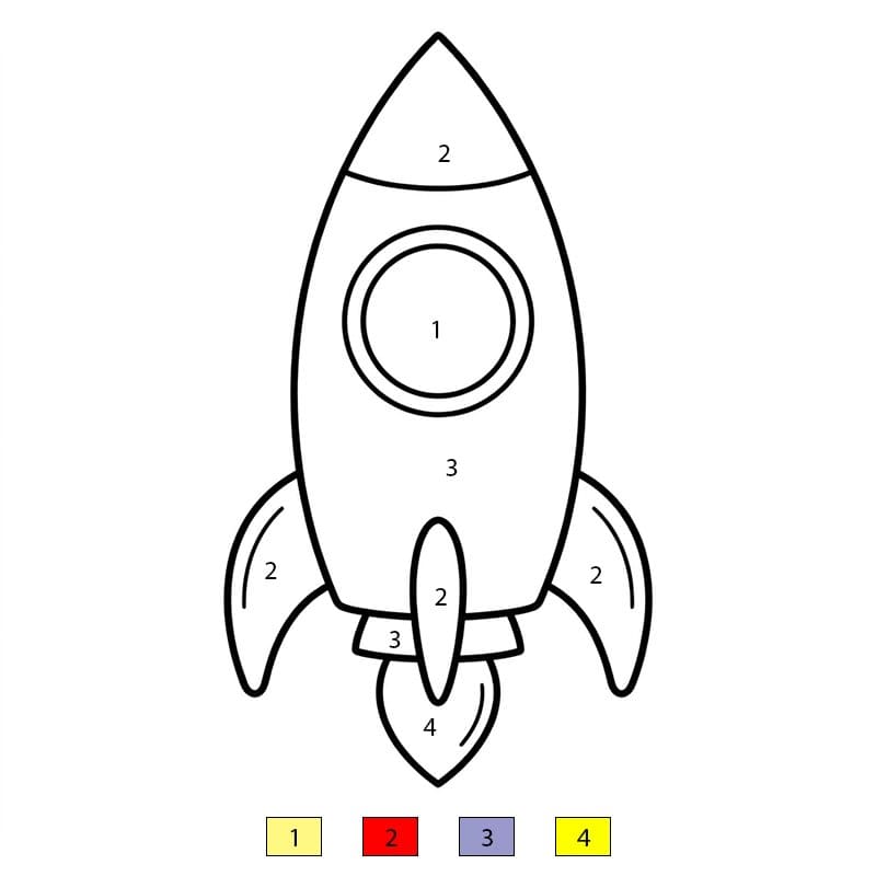 Toy Rocket Color By Number